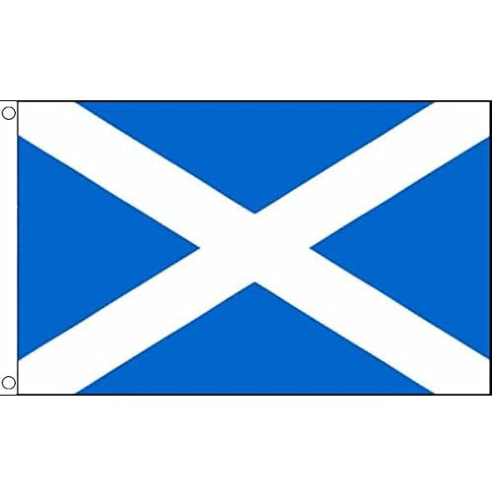 AZ FLAG - Scotland Light Blue Flag - 3x5 Ft - Light Polyester Scottish Banner with Two Brass Eyelets - Fade Resistant - Vivid Colors - 3' x 5' Feet - 150x90 Cm