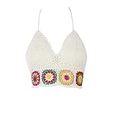 Doinshop Women Top Cami Tank Crochet Bralette Knit Beach Lace Bra