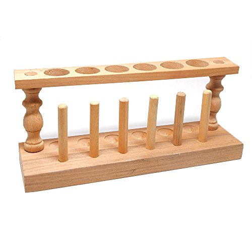 ETA hand2mind 17012 United Scientific Supplies Test Wooden Tube Rack with Six Slots,Grade