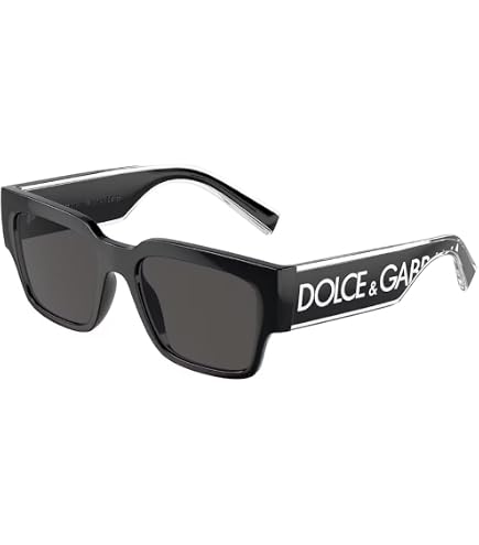 Amazon.com: Dolce&Gabbana DG6187 501/87 53MM Black/Dark Grey
