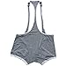 YiZYiF Men's Sexy Lingerie Bodysuit Boxer Briefs Suspenders Singlet Underwear Gray Medium