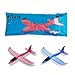 Throwing Foam Airplane Toys 13.5 Inches Flying Glider Inertia Plane Manual Circling Functions Flying Aircraft Fun Outdoor Fun for Kids Children Boys Girls 2pcs
