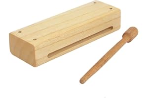 Musical Wood Block Percussion Instruments,Theatrical Large Square Clappers With Mallets High And Low Wooden Fish Instruments