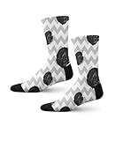 Newfoundland Dog Gray Zigzag Novelty Cuff Crew Men