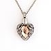 Zahara Memorial Urn Necklace (20 Inches) with Velvet Pouch & Fill Kit | Champagne Rose Angel Heart Pendant and Chain (Nickel Free)