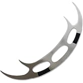 Bat'Leth Sword Stainless Steel Cosplay Prop Crescent Moonblade,Available in 47 Inch &amp; 27 Inch Sizes,Inspired by Klingon Kahless, Curved Double-Blade Design, Lightweight for Cosplay, Collection