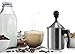 Francois et Mimi Milk and Creamer Frother Coffee Foam Pitcher with Handle and Lid, Stainless Steel, 14-Ounce Capacity, for Cappuccino and More
