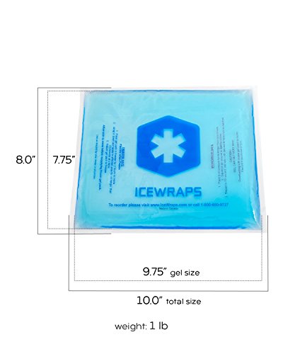 image for IceWraps Blue 8x10 Gel Pack Reusable Hot or Cold Pack for Pain Relief 