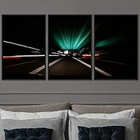 3 Piece Framed Canvas Wall Art Colorful Industrial Lights Canvas Prints Home Artwork Decoration for Living Room,Bedroom - 16
