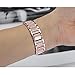 Mtozon Metal Bands Compatible with Fitbit Charge 3/Charge 4, Replacement Metal Rhinestone Bling Bracelet Wristband for Women, Rose Gold