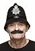 Mustaches Self Adhesive Fake Mustache, Novelty, Policeman False Facial Hair, Costume Accessory for Adults, Black Lustrous Color