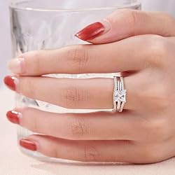 SHELOVES Princess CZ Wedding Ring Guard Rings