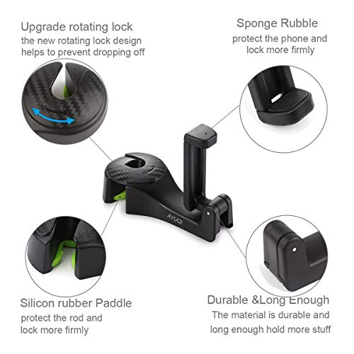 image for AYUQI Car Hooks Headrest Hangers Car Front Back Seat Hooks with Phone 
