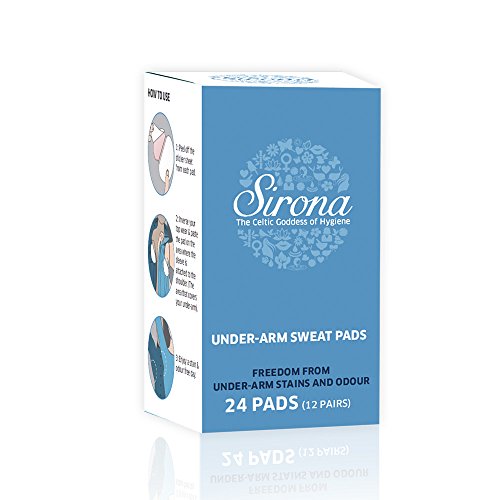 Underarm Sweat Pads Disposable Armpit Dress Shields Antiperspirant Absorbent Odour Blocker Pads (24 Pads)