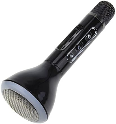 Wemelody Wireless Karaoke Microphone Portable Home Karaoke Machine Player KTV with Bluetooth Speaker for Apple iPhone Android Smartphones ( Support iOS Android Singing App and Song Recording ) - Black