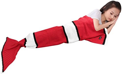 Mermaid Tail Blanket, MAXCHANGE Handmade High Density Thick Mermaid Blanket, Soft and Warm for All Seasons, A Sweet Gift for Kids and Girlfriends