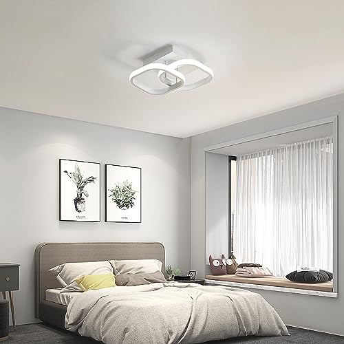 Comely 2 Pacchi Plafoniere a LED Moderne, 24W 2700LM Lampada da Soffitto a LED Quadrata Piccola Bianco Freddo 6500K Apparecchi di Illuminazione per Interni per Camera da Letto Corridoio