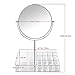 7 Inch Vanity Makeup Mirror with Makeup Organizer -1x/3X Magnifying Double-Sided Makeup Mirror-Polished Chrome