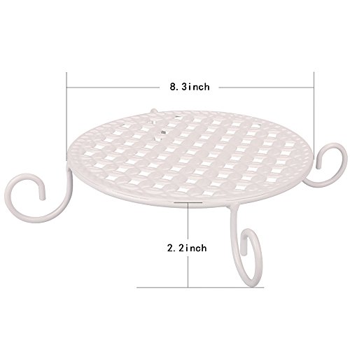 AISHN Metal Plant Stand for Indoor Outdoor Iron Art Flower Pot Holder Rack, Short Potted Supports Garden Pots Containers Corner Stands