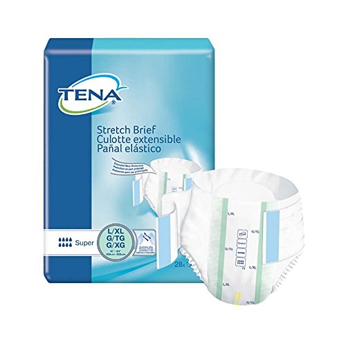 TENA Stretch Super Brief, Large / XL, Extra Large, Heavy Absorbency Night Brief, 67903 - Case of 56
