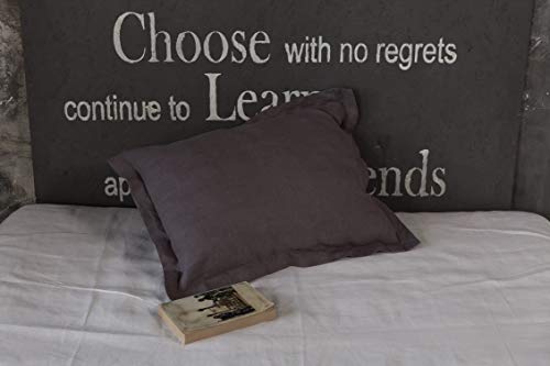 Oxford sham with flanges Standard size in dark grey