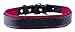 Perri's Padded Leather Dog Collar, Black/Red, Medium/1