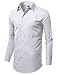 MONDAYSUIT Mens Slim Fit Dress Shirt w/ Reversible Cuff WHITE 16-16.5N32/33S
