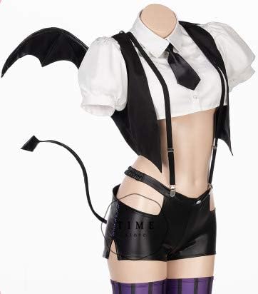 Amazon 魔太郎 小悪魔ちゃん コスプレ 衣装 翼 尾風 ウィッグ 靴別売り コスプレ 仮装 通販