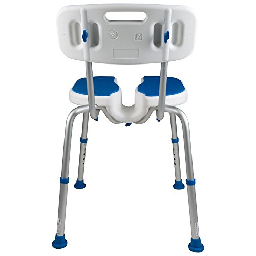PCP Shower Safety Seat, Cutout for Easy Cleaning, NonSlip Bath Support