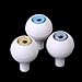 8 PCs Round Acrylic Doll Eyes Eyeballs Halloween Props 20mm