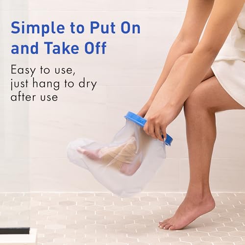TKWC INC Water Proof Leg Cast Cover for Shower - Watertight Foot Protector (Foot & Ankle)