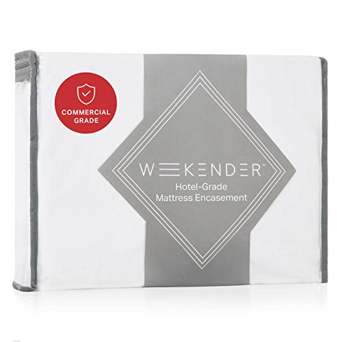 WEEKENDER Commercial-Grade Encasement Mattress Protector-Waterproof-360 Degree Protection-High Heat Dryer Proof-Bleachable-Reinforced Seams-King