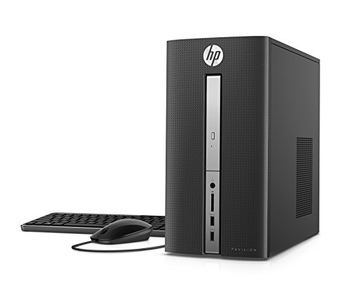 HP Pavilion Desktop Computer, AMD A9-9430, 4GB RAM, 1TB hard drive, Windows 10 (570-a118, Black)