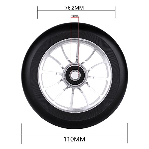 Replacement 110 mm Pro Scooter Wheel with Abec 9 Bearings Fit for MGP