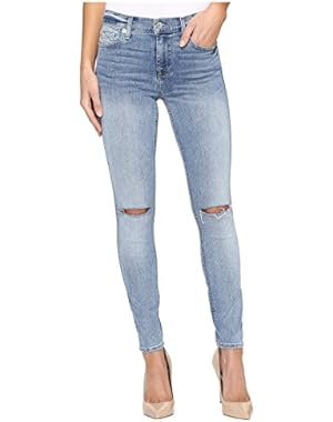 7 For All Mankind Womens The Ankle Skinny w/ Knee Slits in Cresent Valley