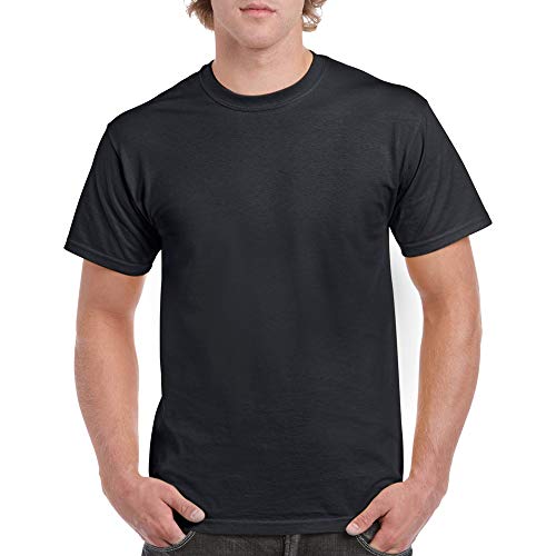 Gildan mens Heavy Cotton Tshirt, Style G5000, Multipack Shirt, Black (2pack), XLarge US