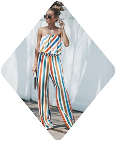 Hey ~When You wear it You Look More Intellectualism ~Colorful Jumpsuit Carousel Striped Concise and Elegant Fashion