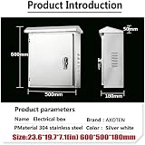 AXOTEN 304 Stainless Steel Electrical Box 60x50x18CM Weatherproof NEMA Project view 2