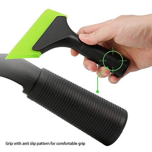 FOSHIO Small Squeegee with 5 Inch Green Rubber Blade Mini Wiper Window