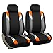 FH Group Automotive Seat Covers Airbag Compatible Front Seats Only Universal Fit Interior Accessories Cars Premium Modernistic Orange Seat Covers Car Accessories for Vans Trucks SUV Car Accessories
