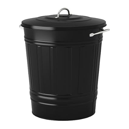 Ikea Knodd Bin With Lid Black Amazon Co Uk Kitchen Home