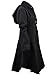 Azbro Women Winter Outdoor Wool Blended Classic Hooded Pea Coat Jacket, Black M