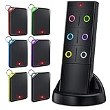 Key Finder, EALNK Wireless RF Item Locator Item Tracker Support Remote Control, 1 Transmitter and 6 Receivers - Keychain Smart Tracker Pet Tracker Wallet Finder