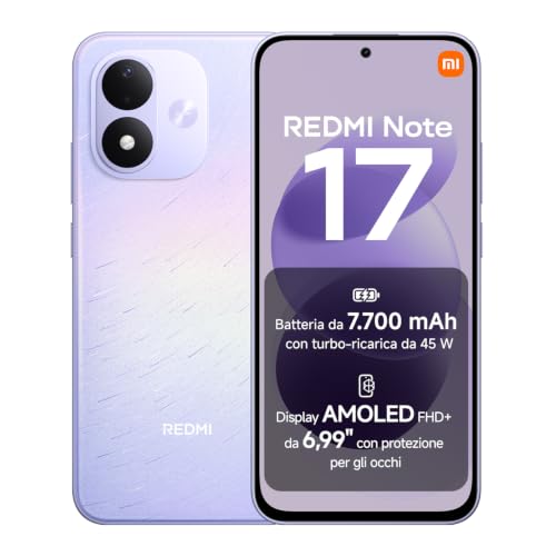 REDMI Note 17, Smartphone 4+128GB, Celestial Purple, 7700mAh Batterij