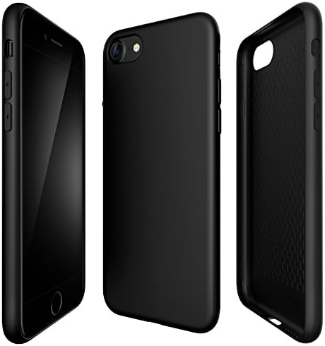 iPhone 7 4.7" Case, ETSHAIM TPU Case with Matte Finish, Anti-shock Patterns, TEXTOUCH / Shell for iPhone 7 / Black