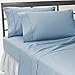 500-Thread-Count Egyptian Cotton Super Soft Extra Deep Pocket Fitted Sheet/Bottom Sheet California King/ Western King Solid Light Blue Fit Up to 25