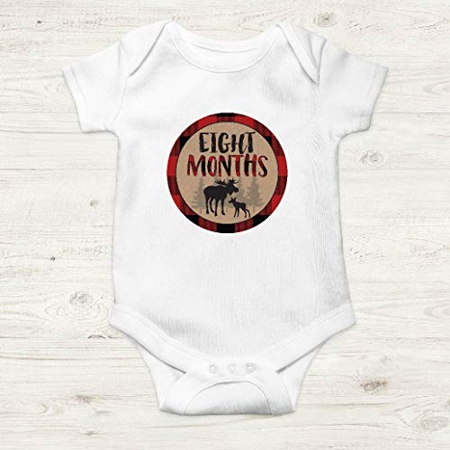 16 Woodland Bear Baby Milestone Stickers, Rustic Winter 12 Monthly Photo Picture Props For Boy or Girl Infant Onesie, 1st Year Months Belly Decal, Scrapbook Memory Registry Gift Lumberjack Shower Idea