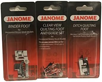 Janome Sewing Machine Foot Kit - Janome Quilting Accessory Bundle for Standard Top Load Horizontal Rotary Hook Machines