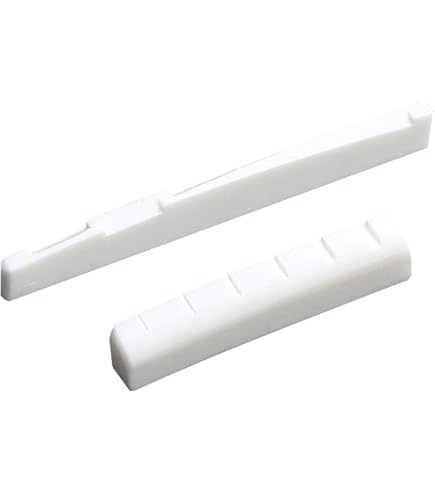 Plastic 52.5x6x9.3-8.8mm Ivory Nuts For Guitar Repair Ivory