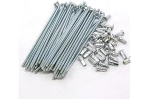 QHQKR 10G Electric Bike Spokes 3.0 mm Diameter Silver Steel Motorcycle Wheel Tire Spokes with Nipples and Wrench 55-305mm J Bend Bicycle Spoke for E-Bike Motorcycle